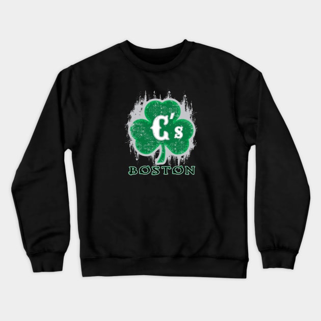 Celtics 2017 Graphic 3 Crewneck Sweatshirt by bkumm66